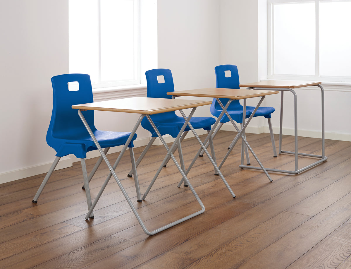 Skid Legged Folding Exam Desk