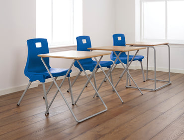 Skid Legged Folding Exam Desk