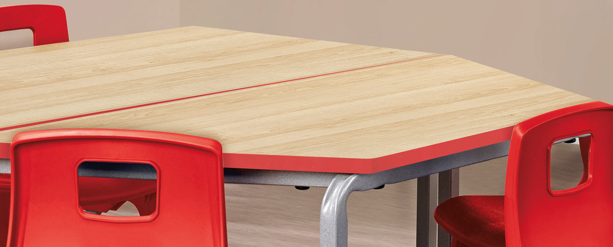 Crushed Bent Trapezoidal Table: BURO Edge