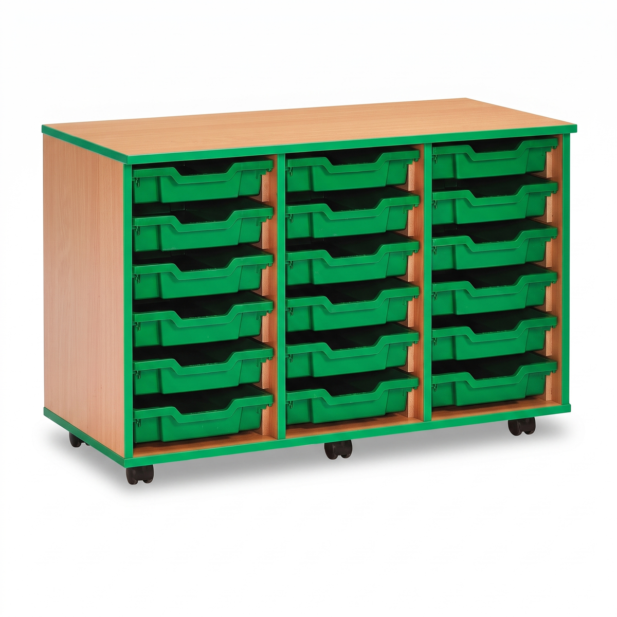 Triple 18 Tray Wooden Unit