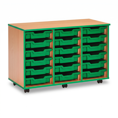 Triple 18 Tray Wooden Unit