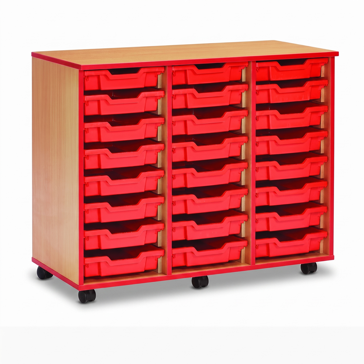 Triple 24 Tray Wooden Unit
