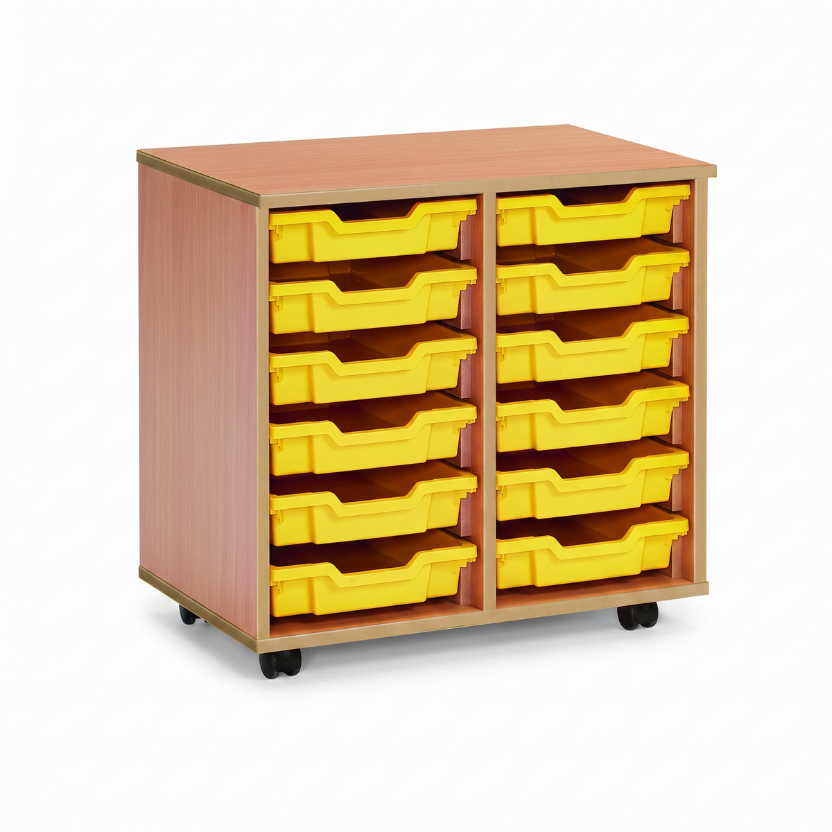 Double 12 Tray Wooden Unit