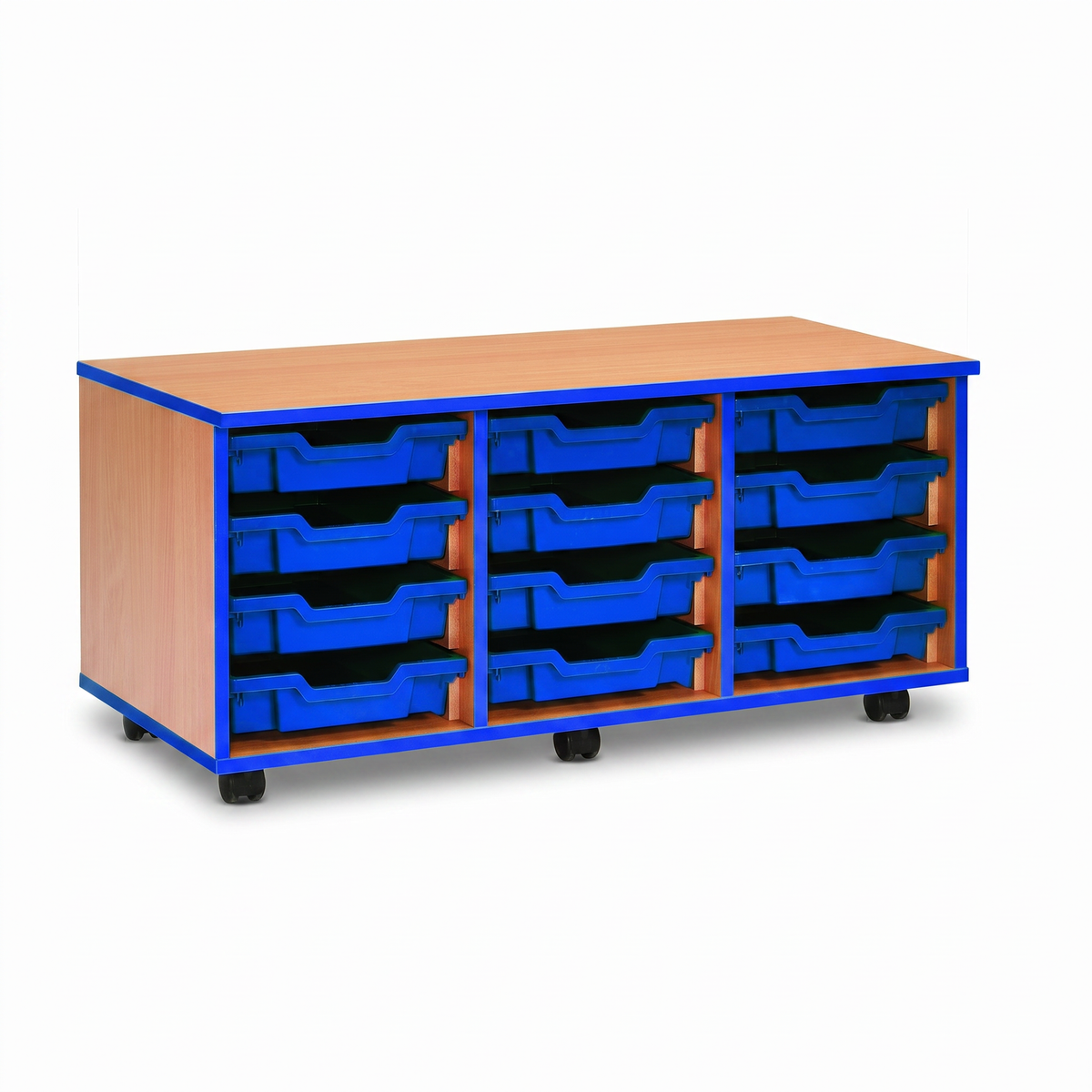 Triple 12 Tray Wooden Unit